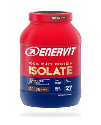 Enervit 100% Whey Protein Isolate Cacao 800 g - izolat białka serwatkowego WPI bez laktozy